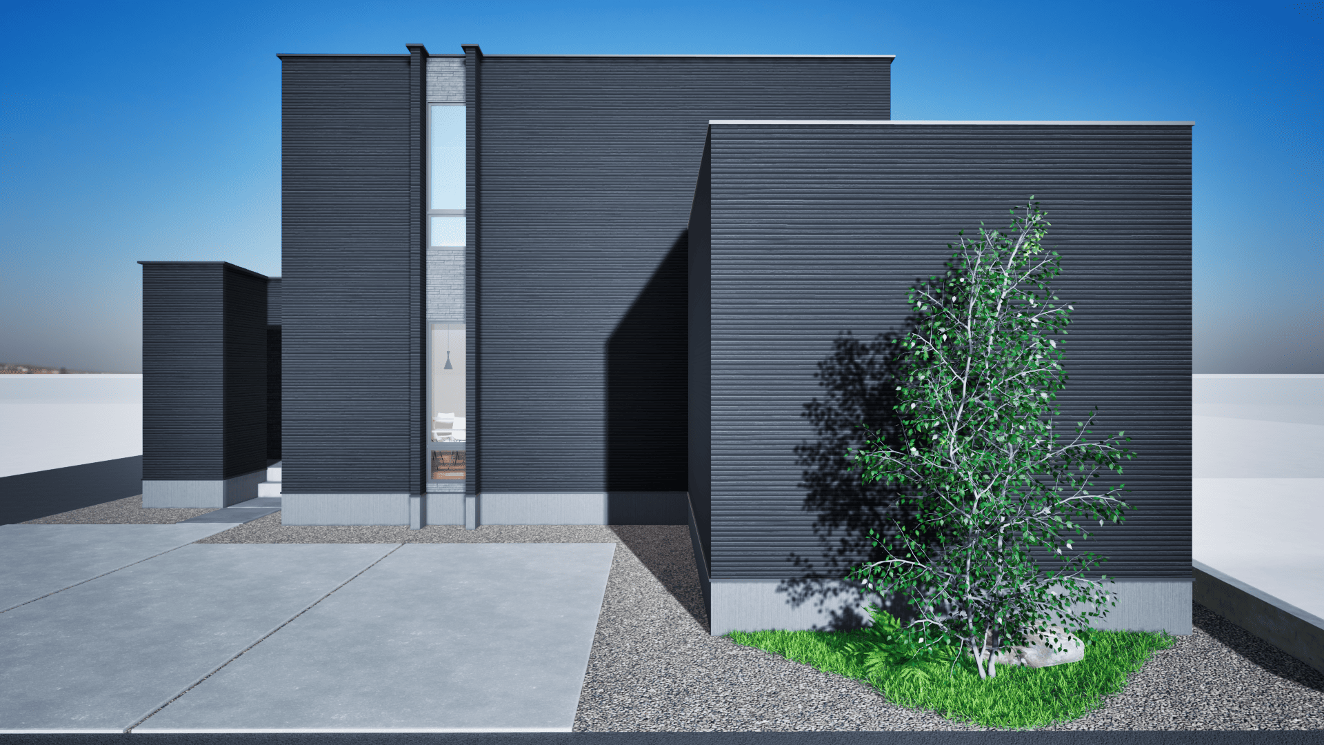 家族と自然が調和する、プライバシーと開放感を両立した邸宅