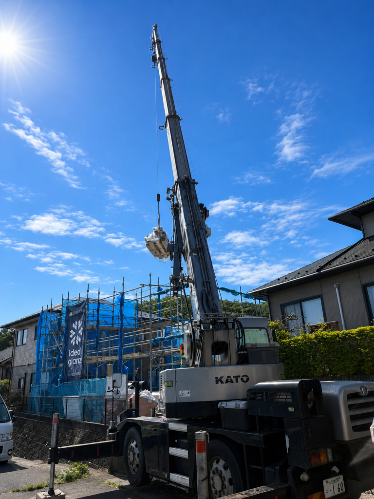 デュアルホーム仙台店　記念すべき1棟目、上棟の瞬間