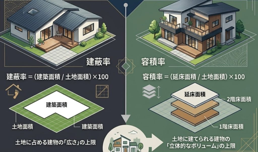 📐 【家づくりの基礎知識】「建蔽率」と「容積率」って何？：デュアルホーム北大阪