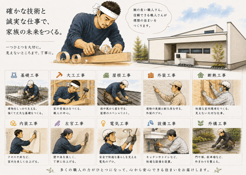 家づくりにはどんな業者が関わる？