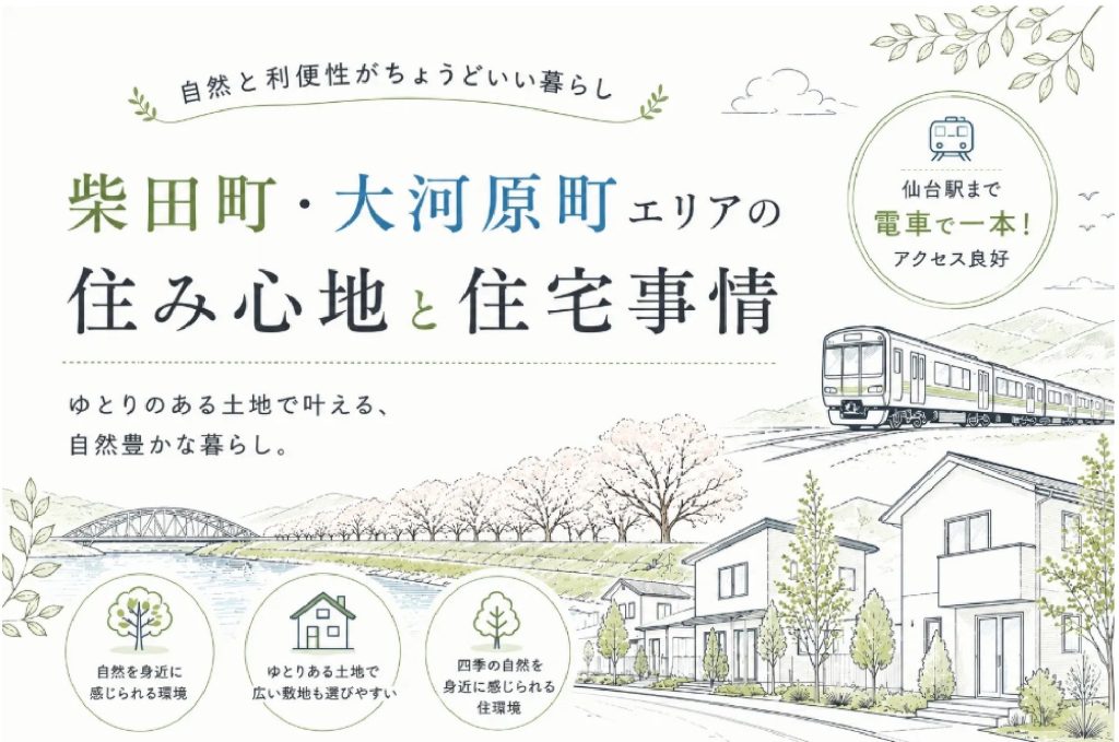 柴田町・大河原町エリアの住み心地と住宅事情