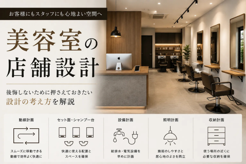 美容室の店舗設計について