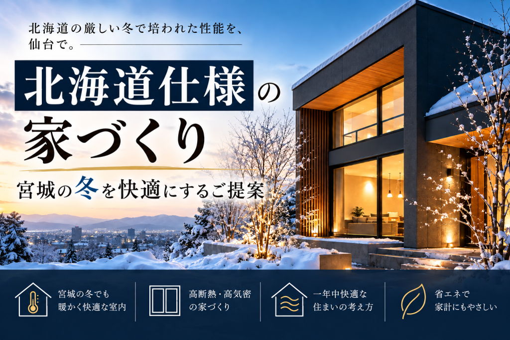 「北海道仕様の家づくり」で宮城の冬を快適にするご提案